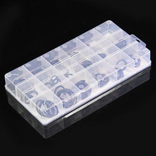 Zimo® 225 x Gummi O-Ring Scheibe Dichtungen Sortiment schwarz für Auto - 5