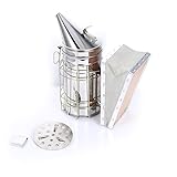 imker smoker Rauchgerät aus Edelstahl und Leder mit Schutzgitter für Imkereiarbeit - 6