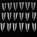 Well-Goal 500pcs Clear Sharp Ending Stiletto glitter Color False Nail Tips Acrylic Nail