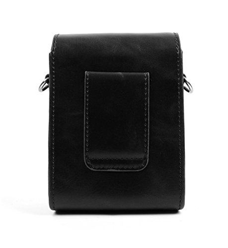 Housse de protection pour Nikon CoolPix W100 et Polaroid IF045  Lumix DMC-LX10  DMC-LX15 et DMC-TZ101 appareils photo compacts - aspect cuir couleur noir  par DURAGADGET