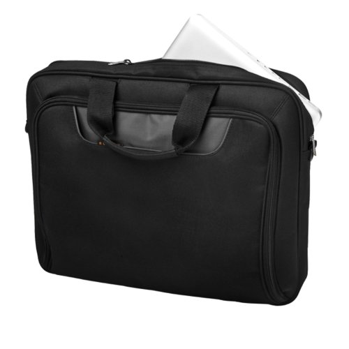 Everki Advance – Laptoptasche für Notebooks bis 16 Zoll (40,6 cm) mit Zubehör-Fach, kontrastreichem Innenfutter und Trolley-Lasche, Schwarz - 2