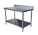Produktbild Edelstahl Arbeitstisch Gastro Tisch Edelstahltisch Küchentisch Anrichte 120x60x86cm mit Aufkantung