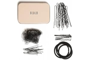 DANZA IN VETRINA Kit per Capelli A0801 Unisex Chignon Retine per Capelli Forcine Aperte Chiuse Elastici Coda di Cavallo Ballerina Etoile Sport Danza Classica Ballo Saggio Fitness Palestra (Nero)