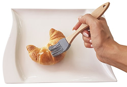 Silikon Pinsel mit Holzgriff 18cm – Grillpinsel, Backpinsel, BBQ-Pinsel, Silikonpinsel, Silicon Brush - 3