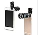 Produktbild WYU Handy-Kamera Teleobjektiv Kit, 12x HD 30 * 75mm Kunststoff Optisches Glas Teleskop Zoom Objektiv Makroobjektiv Anwendbar Meisten Handys Universal Schwarz