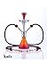 Produktbild Aladin Origins Numea II 48 cm 2 Schlauch Shisha Wasser Pfeife Hookah Schraub robust, WP5X2, Farbe rot - orange