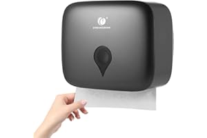 CHUANGDIAN Multifold Paper Towel Dispenser Wall Mount Hand Towel Dispenser for Tri fold/C-Fold/Z-Fold Paper Towel Home Kitchen Bathroom Accessories Hold 280 Paper Towels (Black)