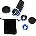 Produktbild 3 in 1 Lens 180 Grad Fischaugenobjektiv Fischaugen Fisheye Objektiv Weitwinkel Makro Kamera Linse Set Adapter Fuer Handy Samsung Smartphone Tablet Apple iPhone 4 4S 5 5S 6S 6 Plus