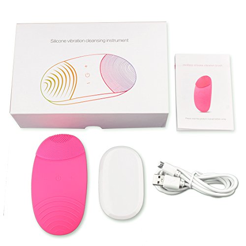 ARINO Elektrische Gesichtsreinigungsbürste Anti-Aging Silikon Gesicht Reinigungsbürste Vibration Gesichtsmassager 6 Einstellbare Intensitäten für Alle Hauttype Wasserdicht Wiederaufladbar Rosa - 7