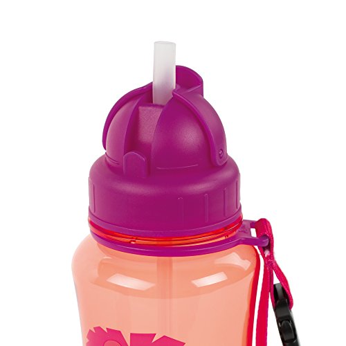 Lässig 1210004717 Kinder Trinkflasche mit Strohhalm, Widlife Löwe - 2
