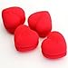 TOOGOO(R) 4pcs Soft Sponge DIY Hair Care Curler Roller Balls Red Heart-Shaped