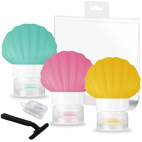 Letilio Botellas de viajes-Nueva,champú,cosmético,loción,gel de ducha y jabón a prueba de fugas,reutilizables,silicona de grado alimentario,Botella de silicona conjunto de viaje