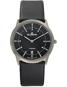 Dugena Herren-Armbanduhr Modena - Titanuhren Analog Quarz Leder 4460338