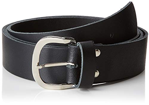 Shenky Leather Belt - Width 4cm - Black - 170cm