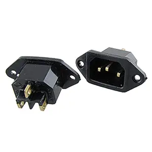 AC 250V 10A Rice Cooker C14 Power Sockets Replacement, Black - 2 Pieces