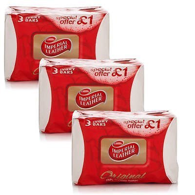 9 x CUSSONS IMPERIAL LEATHER ORIGINAL SOAP BAR 100g - 3 MULTIPACK 3 x 100g by Imperial Leather