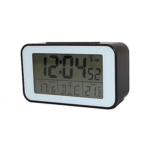 Funkuhr mit Thermometer Funkwecker Wecker Uhr Tischuhr (4491S) - 2