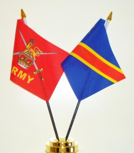 1000 FlagsBritish Army and Royal Electrical and Mechanical Engineers Corps REME Friendship Table Flag Display 25cm (10")