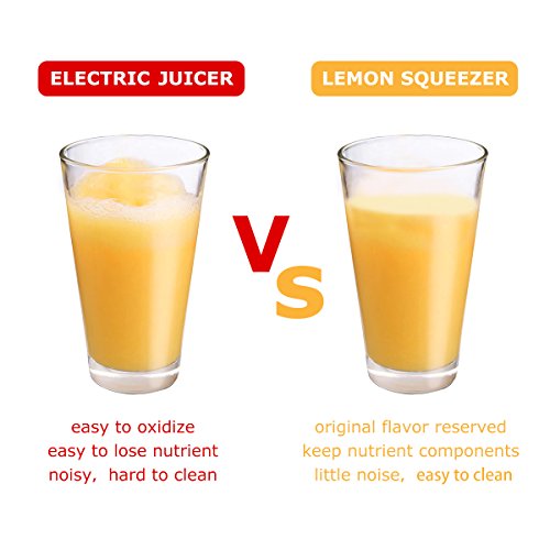 Uvistare Zitronenpresse Manuell / Limettenpresse Profi / Lemon Squeezer Schwarz / Orangenpresse - 6