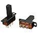 Price comparison product image Sourcingmap 5 Pcs 6 Solder Lug Pin 2 Position On/On 2P2T DPDT Panel Slide Switch - Black