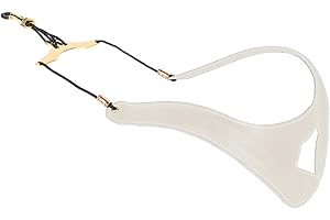 Oshhni Harnais d'épaule de Saxophone, harnais de Saxophone confortable, sangle de Saxophone pour Soprano Alto Sax Tenor, cadeaux pour amateurs de musique, blanc