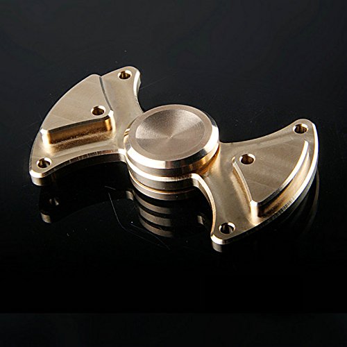 Bestweekend EDC Hand Spinner Metal with Two Spins Butterfly Pattern Fidget Gyro Reduce Stress Focus Toy