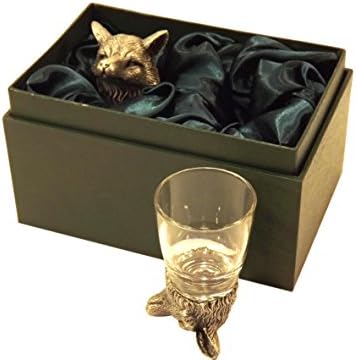 Fox animal head shot glasses x 2