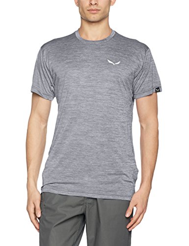 SALEWA Puez Melange Dry M S/S tee Camiseta, Hombre, Quiet Shade, 48/M