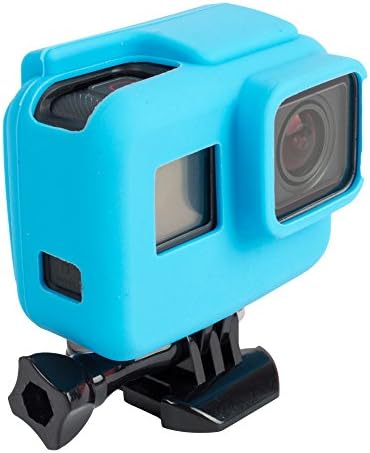 TUOYA Protective Lens Cover,Soft Silicone Dustproof Scratchproof Protective Case Cover for GoPro HD Hero 5 Black Camera Housing Case for GoPro HD Hero 5 Black (Blue)