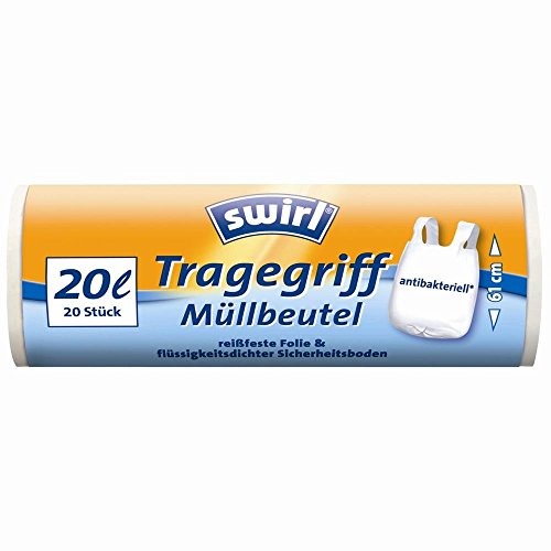 swirl MüllBeutel antibakteriell mit Tragegriffen 20 Liter Folie - 2