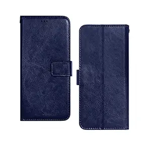 Pinaaki Enterprises Nokia 105 Flip Case | Premium Leather Finish Flip Cover | with Card Pockets | Wallet Stand |Complete Protection Flip Cover for Nokia 105 - Blue