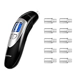 Ketone Breath Analyzer Professional Grade Ketogenic Diet Tracing Ketosis Status with 10 Mouthpieces(Black)
