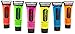 Paint Glow UV Neon Face and Body Paint 10 ml - Pack of 6