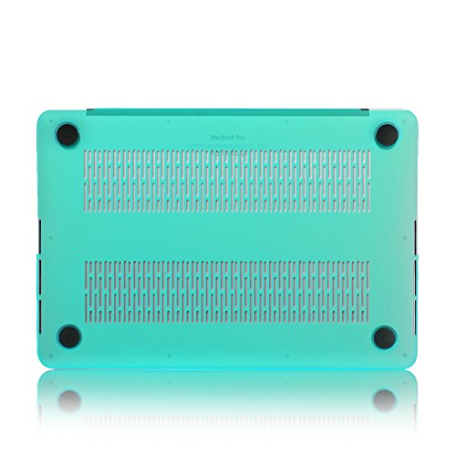JAMMYLIZARD | Shell Cover für [ MacBook Air 13.3″ A1369 / A1466 ] Zweiteilige Gummierte Hülle, TÜRKIS Matt - 5