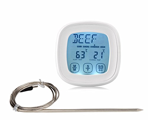 Itian Digital-Thermometer, Küchen-Timer, Instant-lesen-Fleisch-Thermometer, mit Ofen Probe-Touchscreen-Küche Thermometer, Ideal für In-Ofen brät, Küche Kochen und Grill - 6