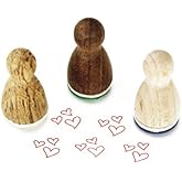 Stemplino Midistempel Motiv Feder – 18 Mm Durchmesser, Aus Holz, Ideal Für Bullet Journal & Kinder
