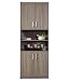 Produktbild Schrank Kontich 06, Farbe: Eiche Trüffel - Abmessungen: 212 x 80 x 35 cm (H x B x T)