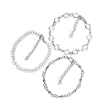 Los juegos de cadenas de tobillo entre ellos su forma de flecha, el estilo de cristal, styale simple que usted puede usarlos juntos o por separado desgaste