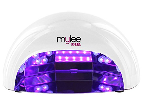 Mylee White LED Lamp Nail Dryer Cures Gel Polish Nail. Features a 15/30/60 Second Timer, Removable Magnetic Trey and A Motion Activated Sensor