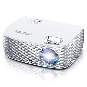 Projector, GooDee Native 1080P HD Video Projector, Touch Keys Home Movie Projector with 50,000 Hrs Lamp Life, Compatible with Fire TV Stick, PS4, HDMI, VGA, AV and USB