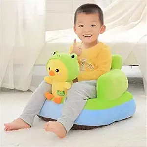 H.BABY Chick Shape Baby Soft Plush Cushion Baby Sofa Seat or Rocking Chair for Kids (Green, 0 to 4 Years)