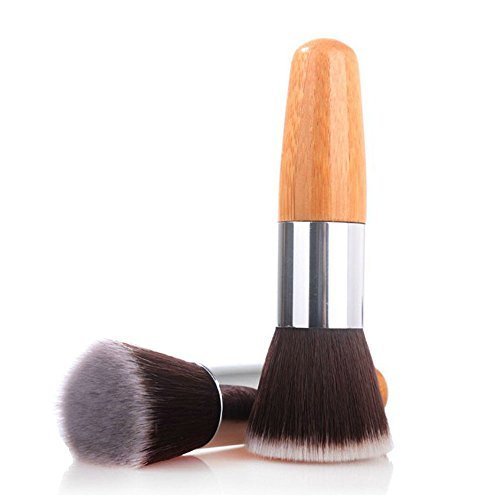 Neverland Flat Top Bamboo Wooden Foundation Powder Bronzer Make up Brush