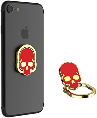 KIFAR Phone Ring Stand Holder 360 Degree Free Adjustable Rotation Universal Smartphone Finger Ring Grip For Almost All Cellphone and Phone Case (Red)