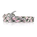 Anker Armband Tiffany Rosa Grün Schwarz Modeschmuck Unisex Maritim (Silber)