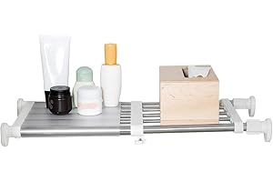 ARIIKON Erweiterbar Schrankregal Kleiderschrank Organizer Regale Ohne Bohren DIY Schrank Trennwand Lagerregal Multifunktional, Einstellbare Länge 50-80cm, Elfenbein