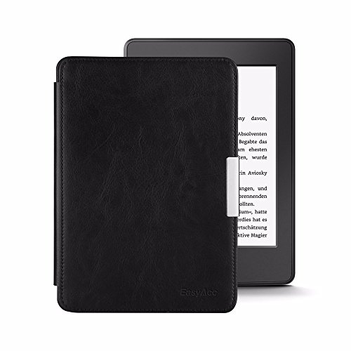 Kindle Paperwhite Hülle, EasyAcc Smartshell Case Kompatibel für Alle Kindle Paperwhite Die dünnste und Leichteste Schutzhülle (für Alle Vorgängermodelle von 2012, 2013, 2014 und Den Neuen Kindle Paperwhite 2015 Mit Sleep / Wake up Funktion - Schwarz