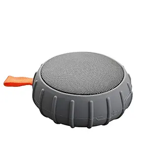 DIGITEK DBS 007 Stylish & Portable Bluetooth 5.0 Wireless Speaker | with HD Sound 5W Output | IPX6 Water Resistant | TWS | in Built Mic | Upto 8 Hours Playtime (Grey/Orange) (DBS007)