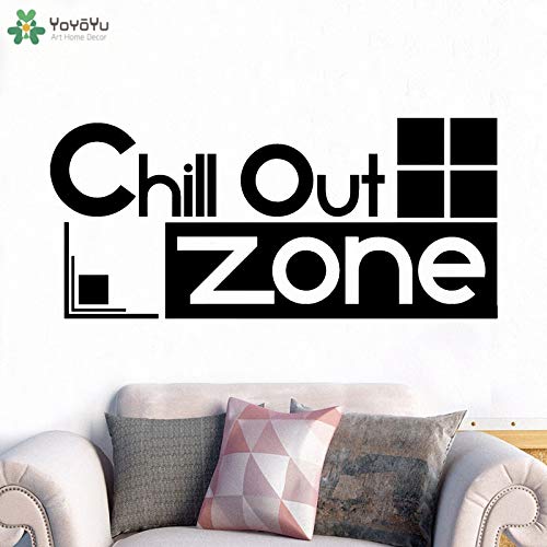 Preisvergleich Produktbild Wandtattoo Kreatives Design Chill Out Zone Vinyl Wandaufkleber Kleber Haushaltswaren Moderne Kunst Worte Dekor Innen DIY 126x57cm