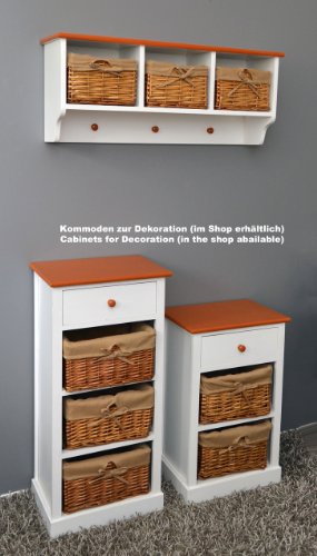 Mueble para pared pasillo perchero cocina baño estante blanco con tres