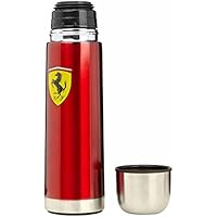 Termo Scuderia Ferrari de 500 ml, en acero inoxidable, de color rojo, ideal para bebidas calientes o frías